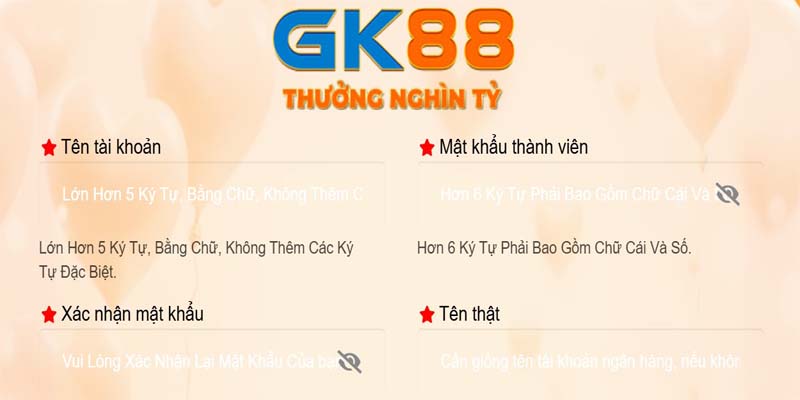 Đăng ký GK88 hướng dẫn các bước chi tiết nhất